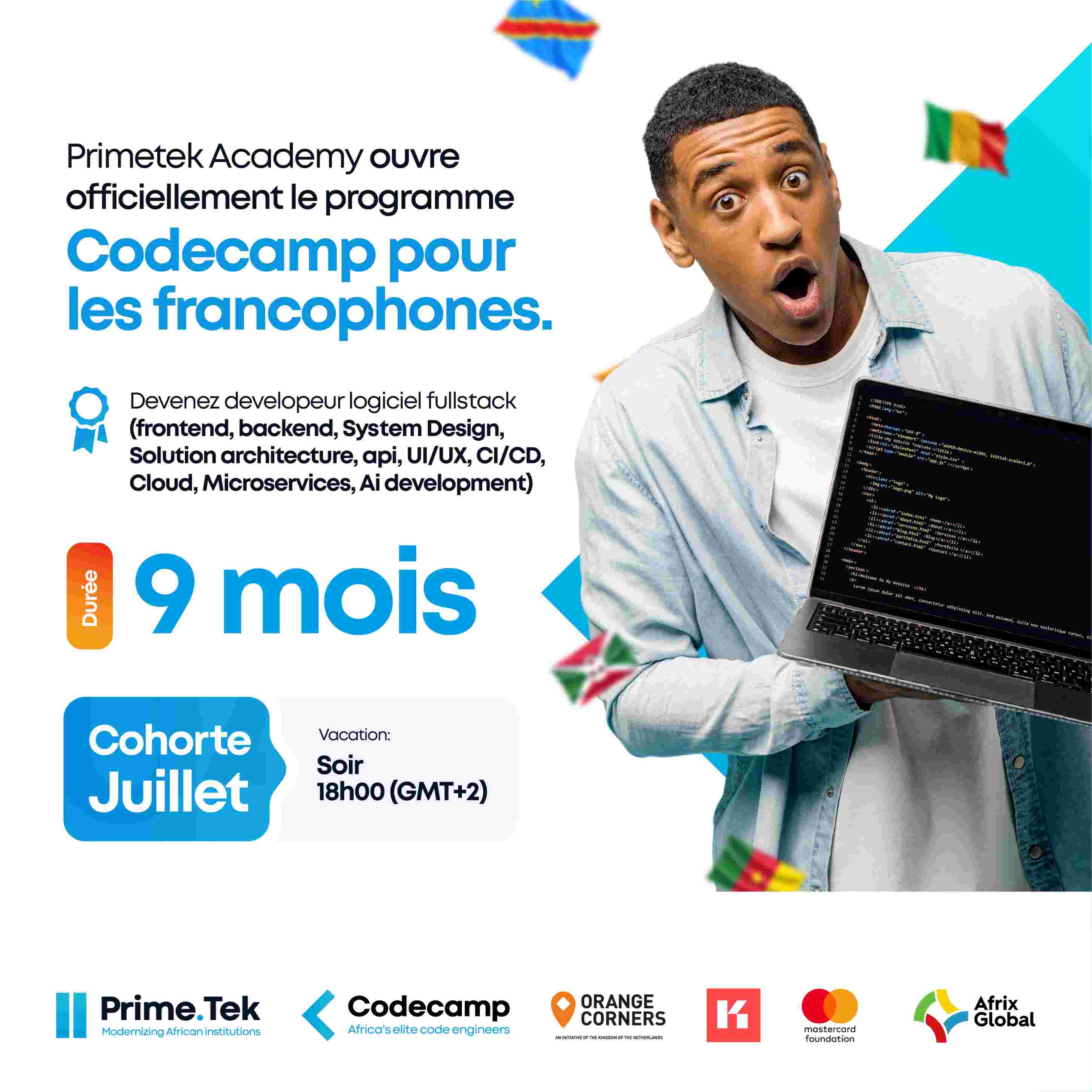 Cohorte d’avril 2026 : Programme avancé en Fullstack Software development de 9 mois avec certification internationale – Cours en ligne.